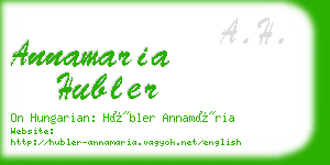 annamaria hubler business card